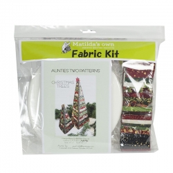 Aunties Two Christmas Trees Pattern,Fabric & Batting Kit